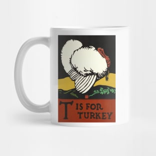 T is for Turkey ABC Designed and Cut on Wood by CB Falls Mug